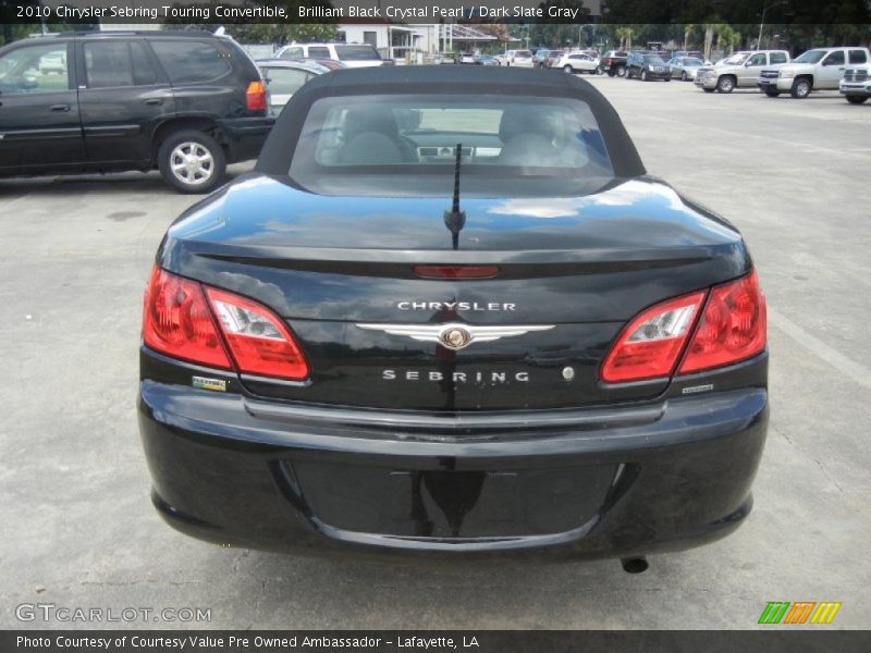 Brilliant Black Crystal Pearl / Dark Slate Gray 2010 Chrysler Sebring Touring Convertible