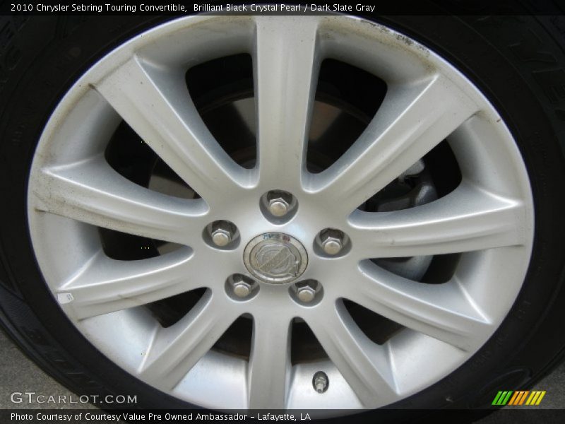 Brilliant Black Crystal Pearl / Dark Slate Gray 2010 Chrysler Sebring Touring Convertible