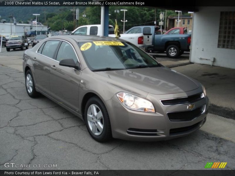 Amber Bronze Metallic / Cocoa/Cashmere Beige 2008 Chevrolet Malibu LS Sedan