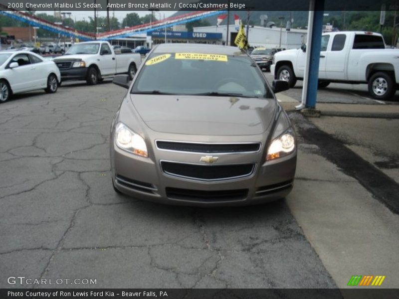Amber Bronze Metallic / Cocoa/Cashmere Beige 2008 Chevrolet Malibu LS Sedan