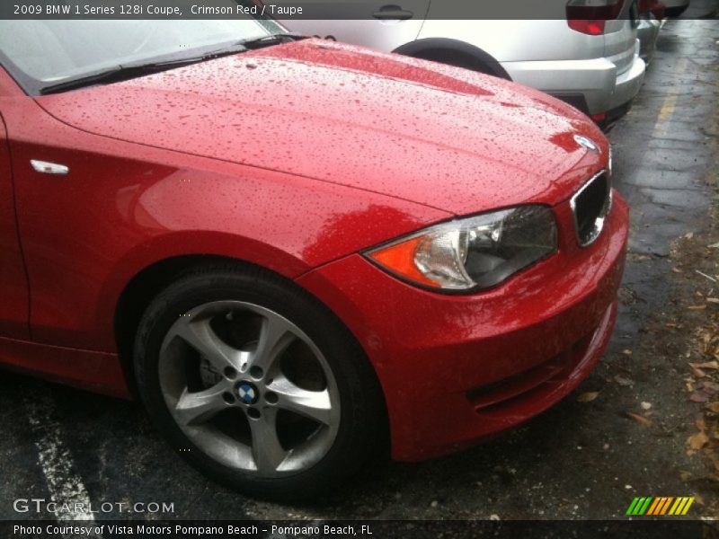 Crimson Red / Taupe 2009 BMW 1 Series 128i Coupe