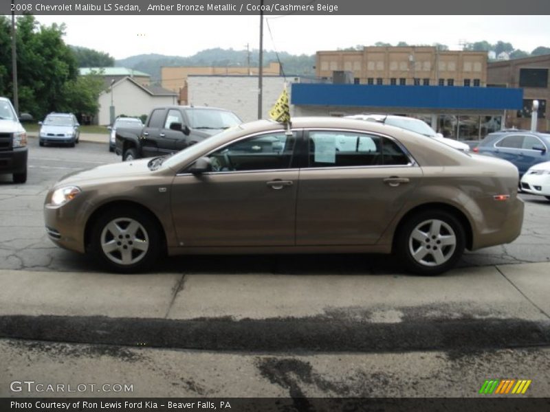 Amber Bronze Metallic / Cocoa/Cashmere Beige 2008 Chevrolet Malibu LS Sedan