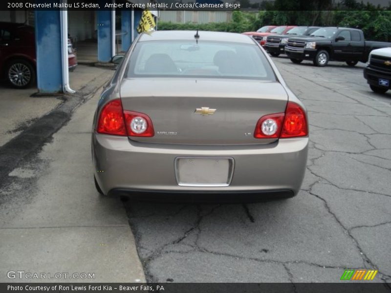 Amber Bronze Metallic / Cocoa/Cashmere Beige 2008 Chevrolet Malibu LS Sedan