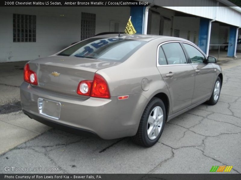 Amber Bronze Metallic / Cocoa/Cashmere Beige 2008 Chevrolet Malibu LS Sedan