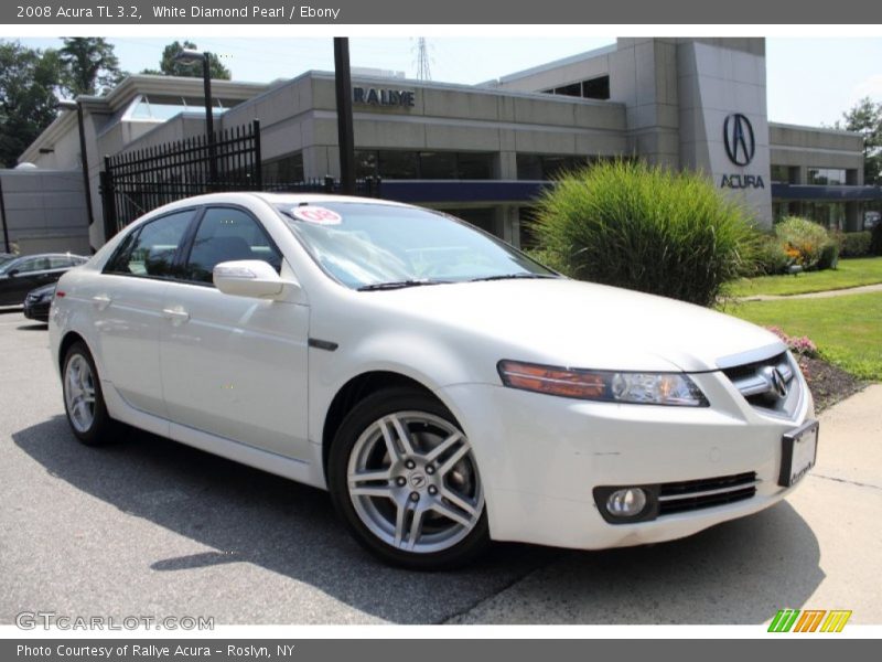 White Diamond Pearl / Ebony 2008 Acura TL 3.2