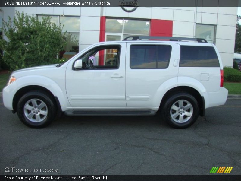 Avalanche White / Graphite 2008 Nissan Pathfinder SE 4x4
