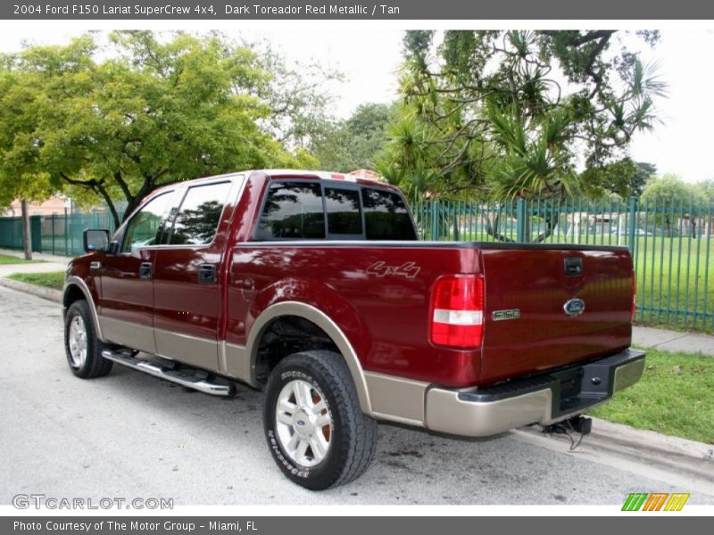 Dark Toreador Red Metallic / Tan 2004 Ford F150 Lariat SuperCrew 4x4