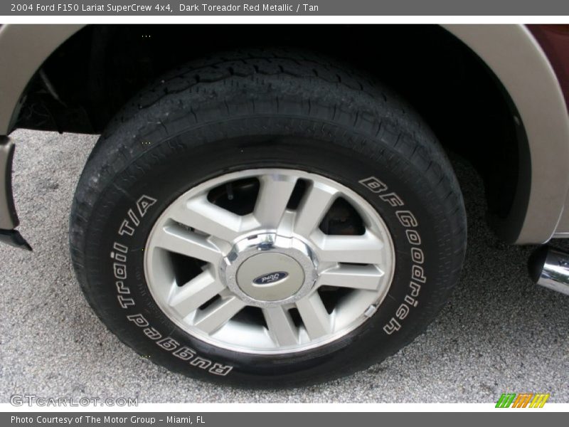 Dark Toreador Red Metallic / Tan 2004 Ford F150 Lariat SuperCrew 4x4