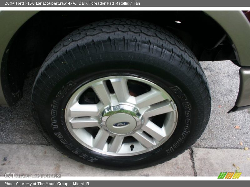Dark Toreador Red Metallic / Tan 2004 Ford F150 Lariat SuperCrew 4x4