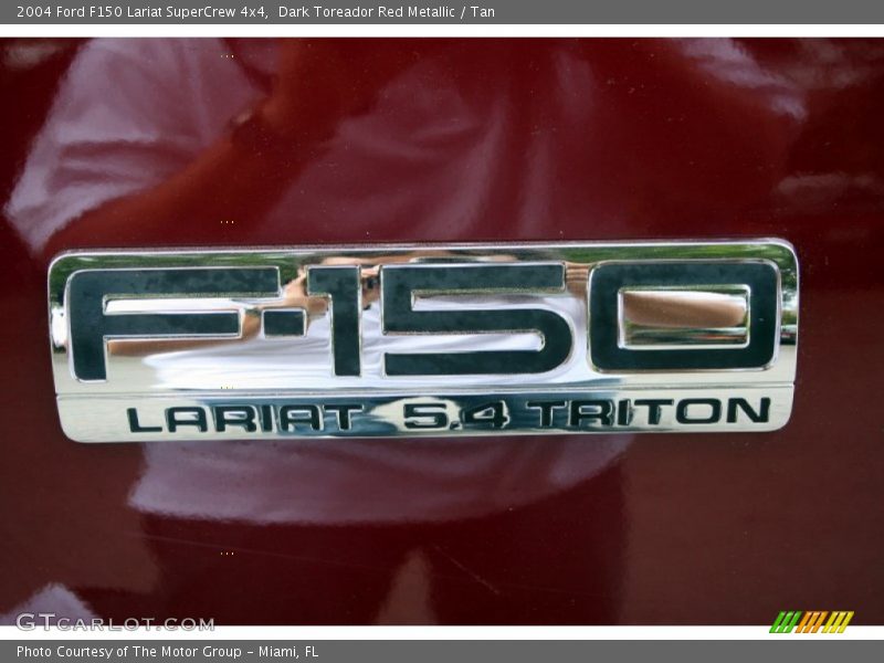 Dark Toreador Red Metallic / Tan 2004 Ford F150 Lariat SuperCrew 4x4