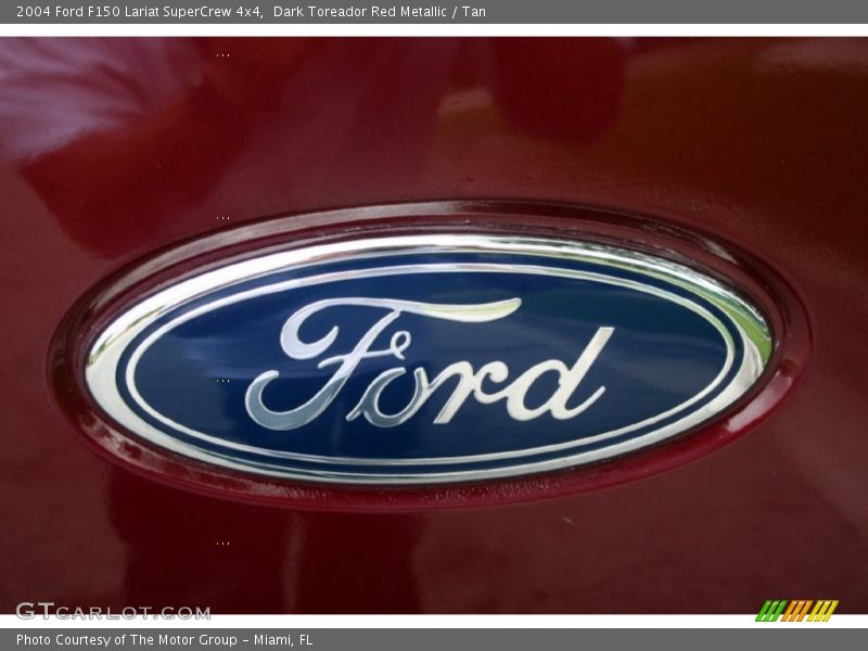 Dark Toreador Red Metallic / Tan 2004 Ford F150 Lariat SuperCrew 4x4