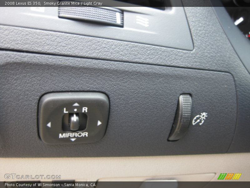 Smoky Granite Mica / Light Gray 2008 Lexus ES 350