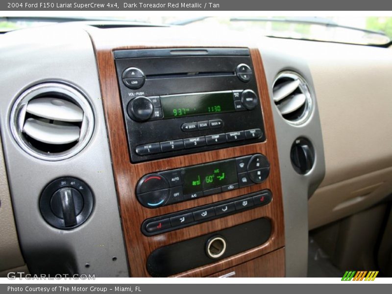 Dark Toreador Red Metallic / Tan 2004 Ford F150 Lariat SuperCrew 4x4