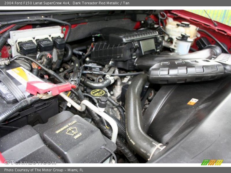 Dark Toreador Red Metallic / Tan 2004 Ford F150 Lariat SuperCrew 4x4
