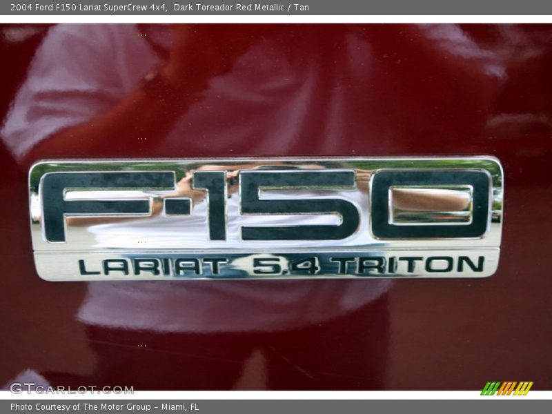 Dark Toreador Red Metallic / Tan 2004 Ford F150 Lariat SuperCrew 4x4