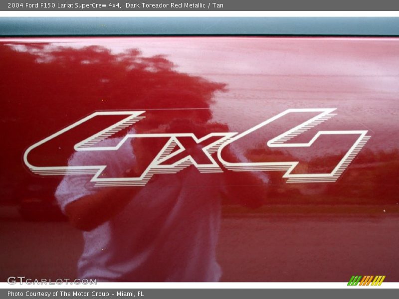 Dark Toreador Red Metallic / Tan 2004 Ford F150 Lariat SuperCrew 4x4