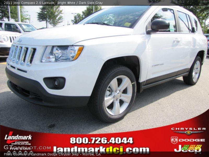 Bright White / Dark Slate Gray 2011 Jeep Compass 2.0 Latitude