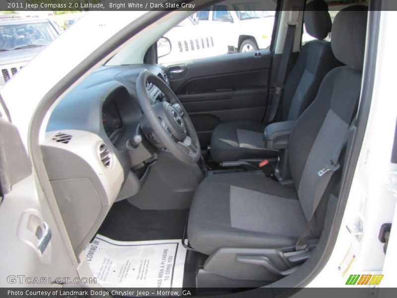 Bright White / Dark Slate Gray 2011 Jeep Compass 2.0 Latitude