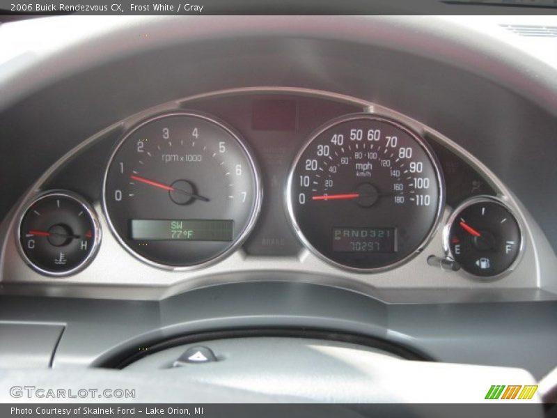 Frost White / Gray 2006 Buick Rendezvous CX