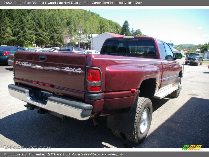 Dark Garnet Red Pearlcoat / Mist Gray 2002 Dodge Ram 3500 SLT Quad Cab 4x4 Dually