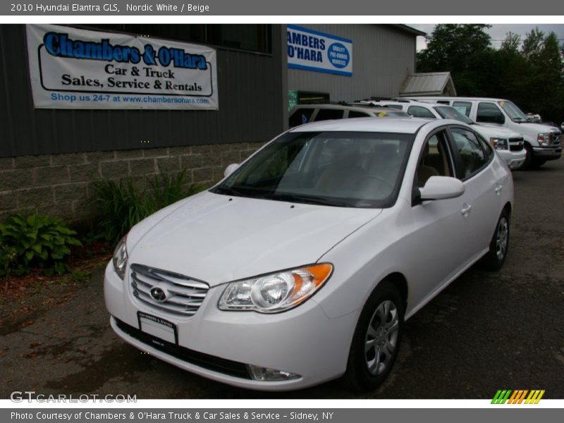 Nordic White / Beige 2010 Hyundai Elantra GLS