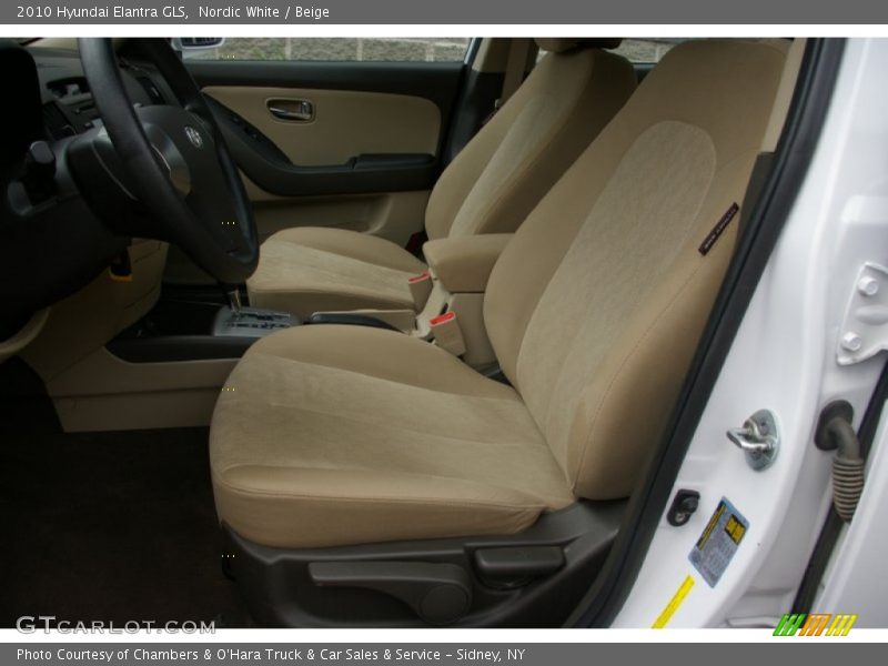 Nordic White / Beige 2010 Hyundai Elantra GLS