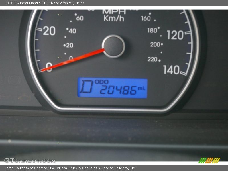 Nordic White / Beige 2010 Hyundai Elantra GLS