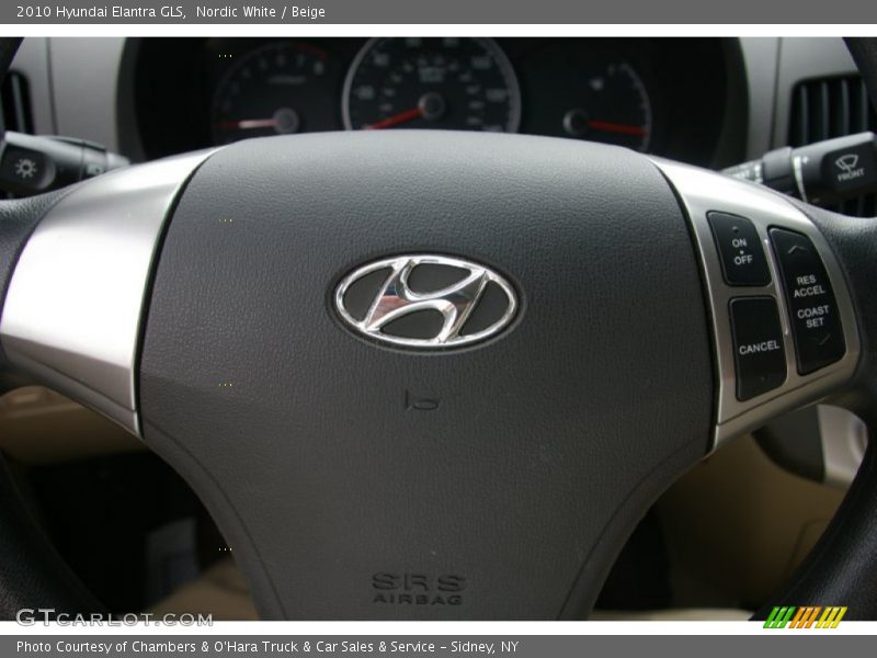 Nordic White / Beige 2010 Hyundai Elantra GLS
