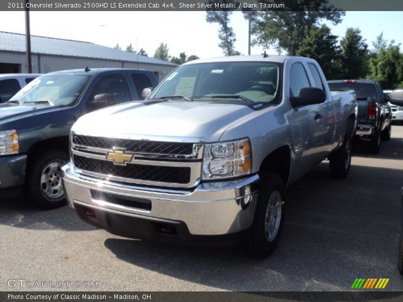 Sheer Silver Metallic / Dark Titanium 2011 Chevrolet Silverado 2500HD LS Extended Cab 4x4