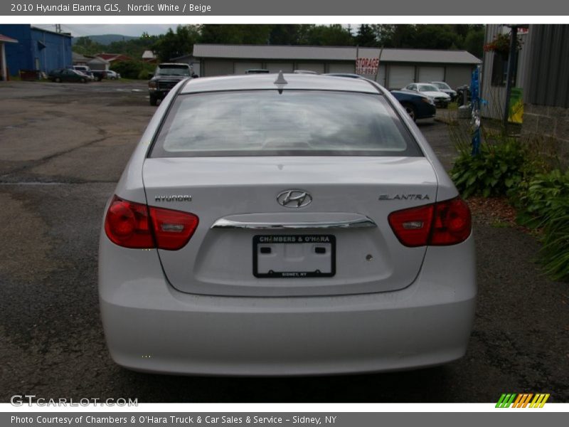 Nordic White / Beige 2010 Hyundai Elantra GLS