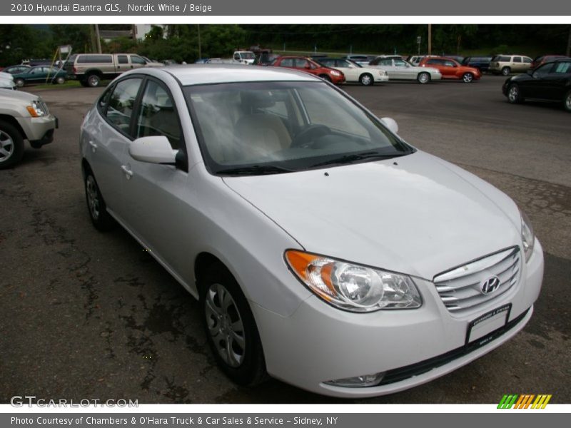 Nordic White / Beige 2010 Hyundai Elantra GLS