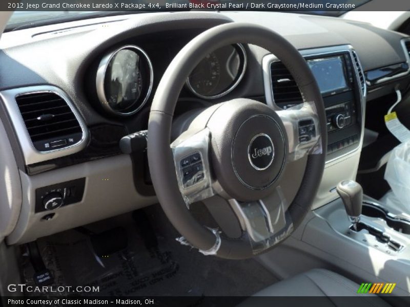 Brilliant Black Crystal Pearl / Dark Graystone/Medium Graystone 2012 Jeep Grand Cherokee Laredo X Package 4x4