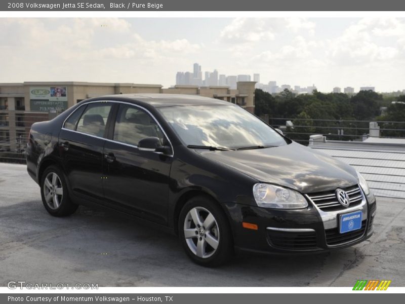 Black / Pure Beige 2008 Volkswagen Jetta SE Sedan