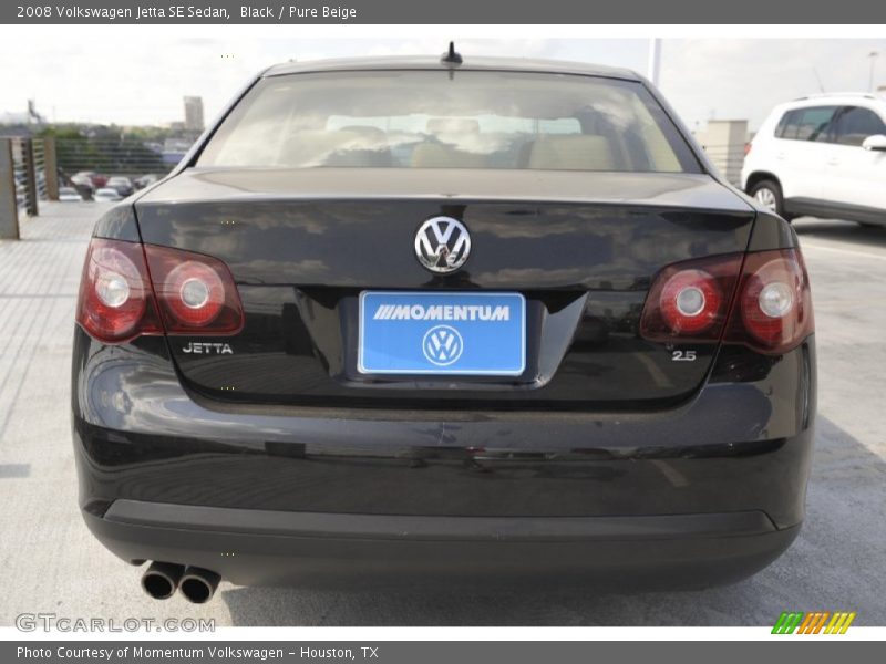 Black / Pure Beige 2008 Volkswagen Jetta SE Sedan