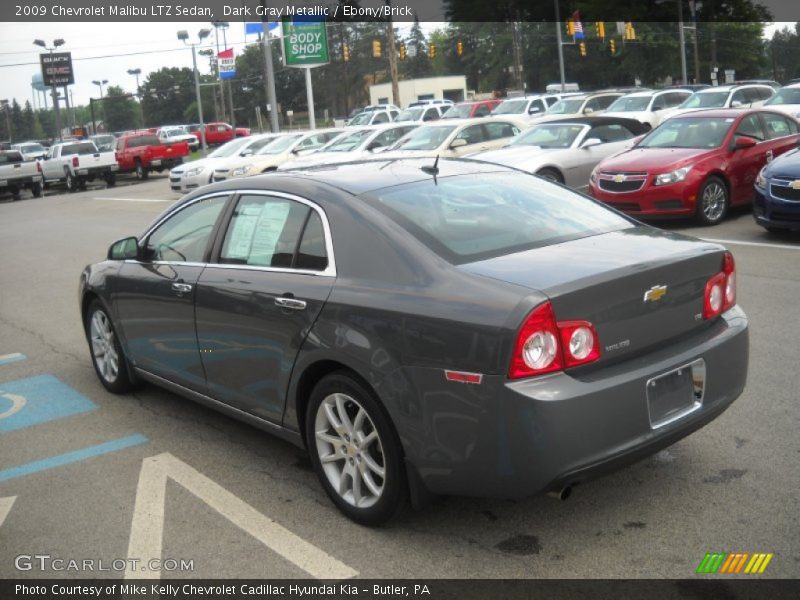 Dark Gray Metallic / Ebony/Brick 2009 Chevrolet Malibu LTZ Sedan