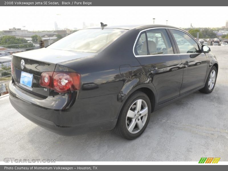 Black / Pure Beige 2008 Volkswagen Jetta SE Sedan