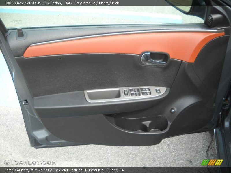 Dark Gray Metallic / Ebony/Brick 2009 Chevrolet Malibu LTZ Sedan