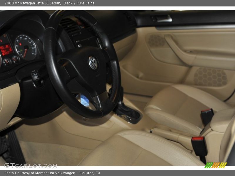 Black / Pure Beige 2008 Volkswagen Jetta SE Sedan
