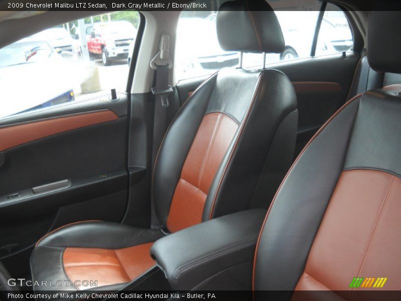 Dark Gray Metallic / Ebony/Brick 2009 Chevrolet Malibu LTZ Sedan
