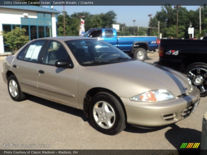 Sandrift Metallic / Graphite 2001 Chevrolet Cavalier Sedan