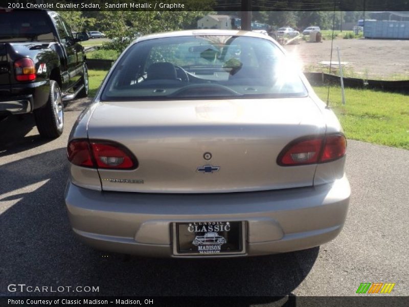 Sandrift Metallic / Graphite 2001 Chevrolet Cavalier Sedan