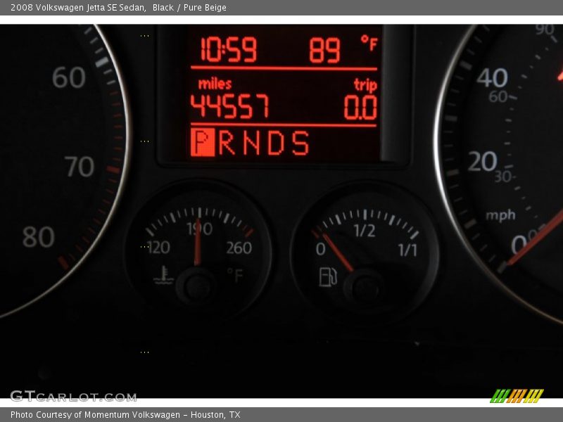 Black / Pure Beige 2008 Volkswagen Jetta SE Sedan
