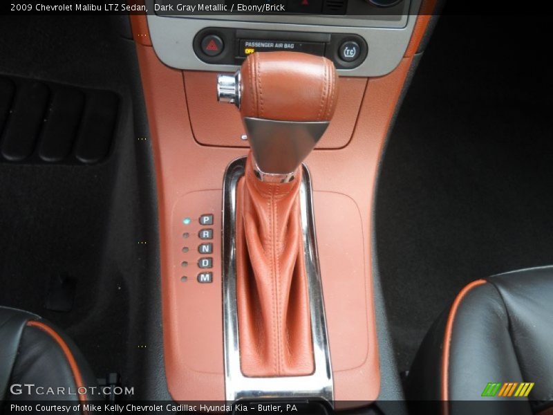 Dark Gray Metallic / Ebony/Brick 2009 Chevrolet Malibu LTZ Sedan