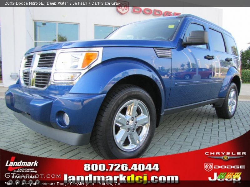 Deep Water Blue Pearl / Dark Slate Gray 2009 Dodge Nitro SE