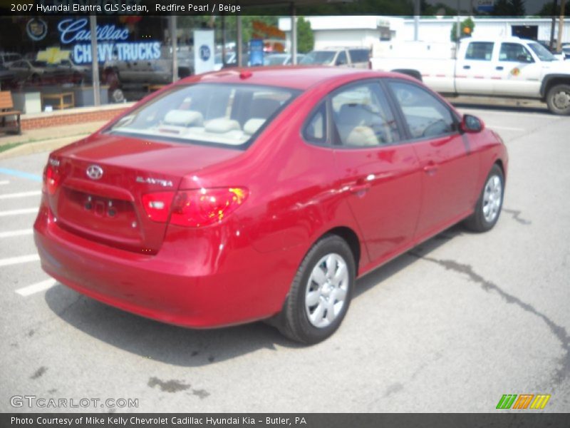 Redfire Pearl / Beige 2007 Hyundai Elantra GLS Sedan