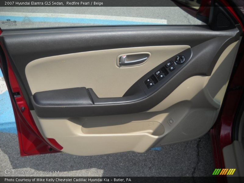 Redfire Pearl / Beige 2007 Hyundai Elantra GLS Sedan