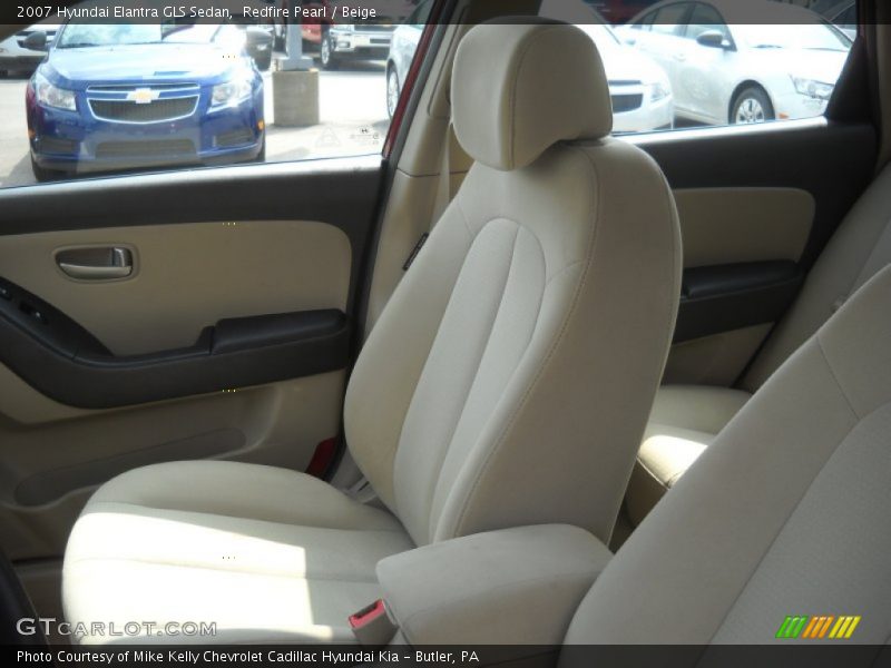 Redfire Pearl / Beige 2007 Hyundai Elantra GLS Sedan