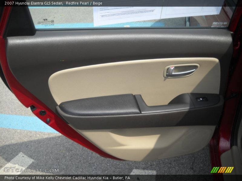 Redfire Pearl / Beige 2007 Hyundai Elantra GLS Sedan