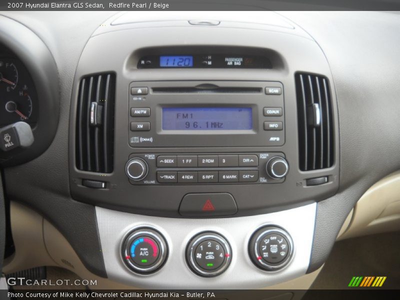 Redfire Pearl / Beige 2007 Hyundai Elantra GLS Sedan