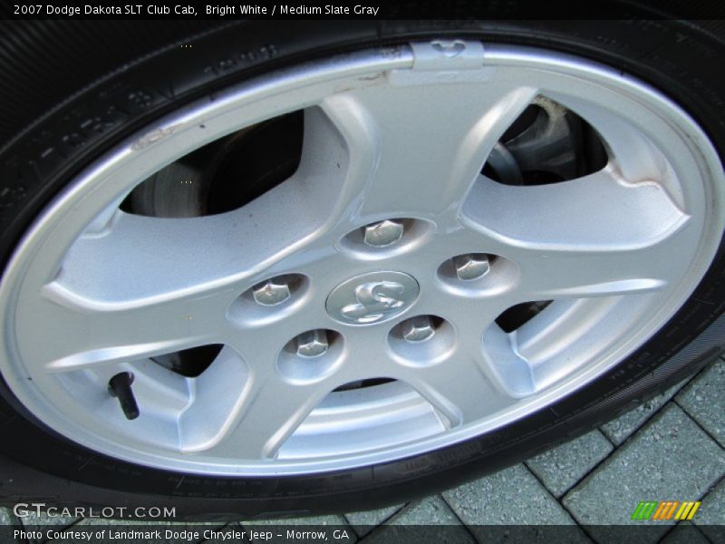 Bright White / Medium Slate Gray 2007 Dodge Dakota SLT Club Cab